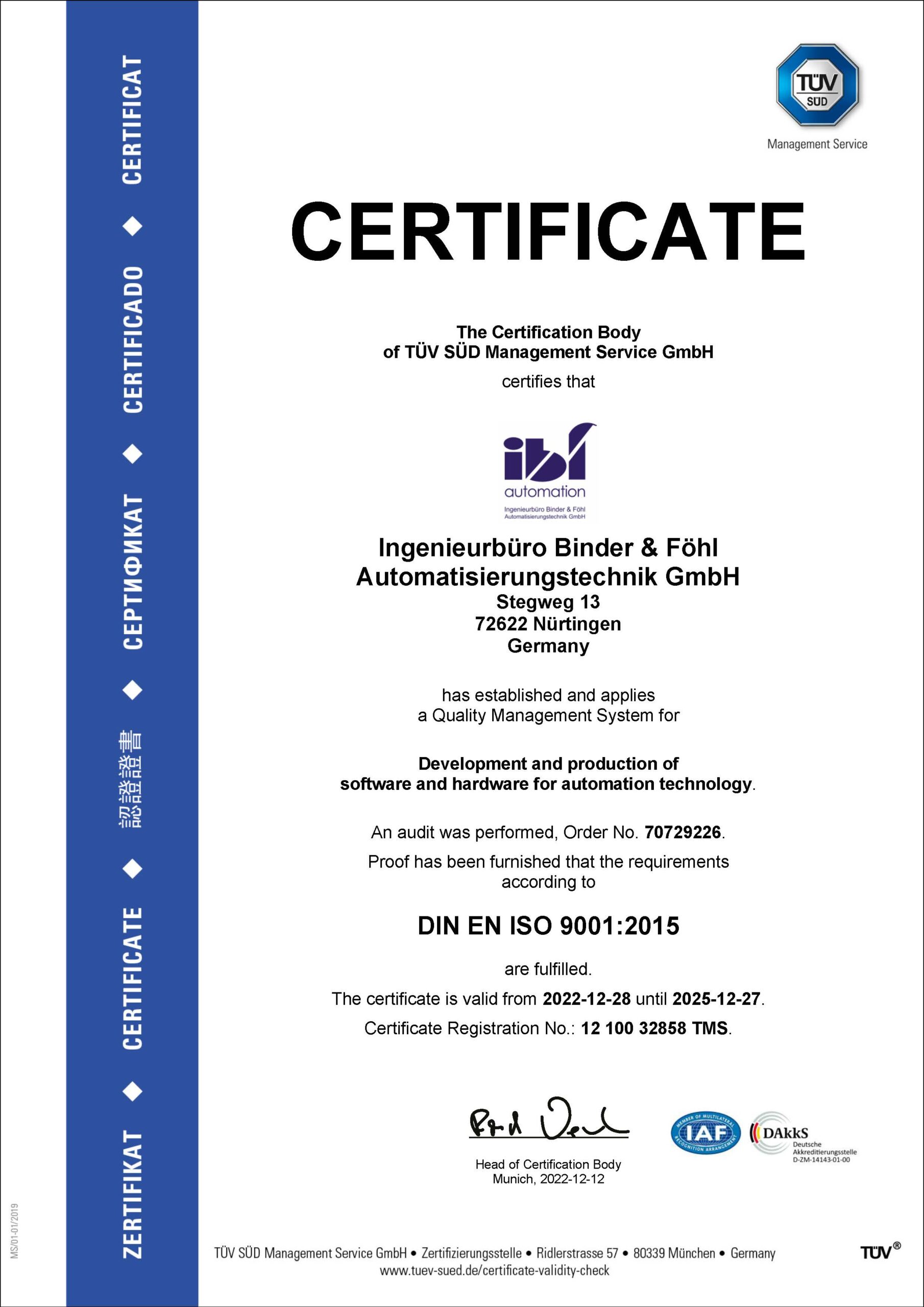 TÜV Certificate Binder & Föhl 32858ms_en_2022